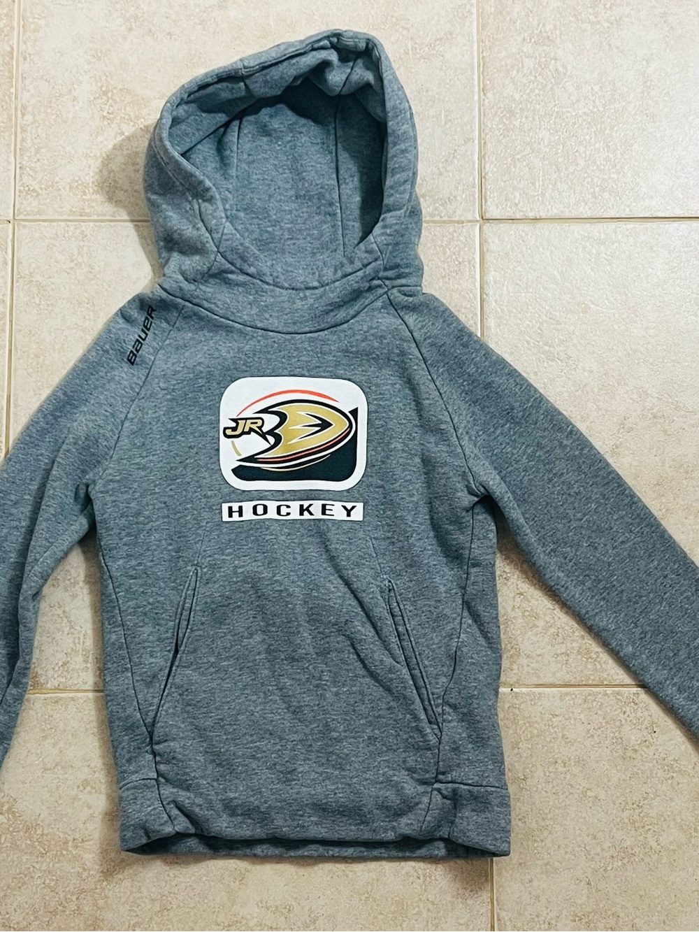 Bauer Jr. Hockey Grey Hoodie (Anaheim Jr. Ducks)